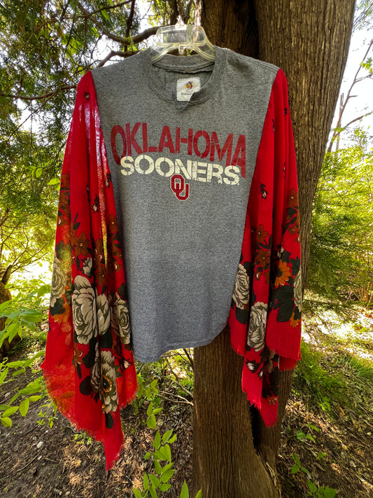 Oklahoma Sooners Boho Top - One Size Fits Most
